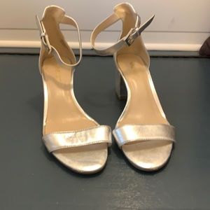 Silver Nine West sandals only wore once for a wedding